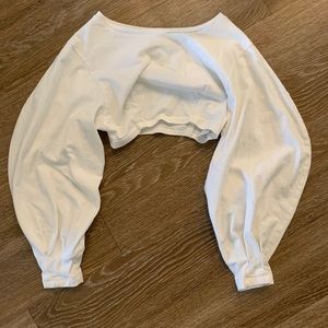 Puffy sleeve crop top